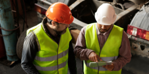 two workers doing a safety inspection