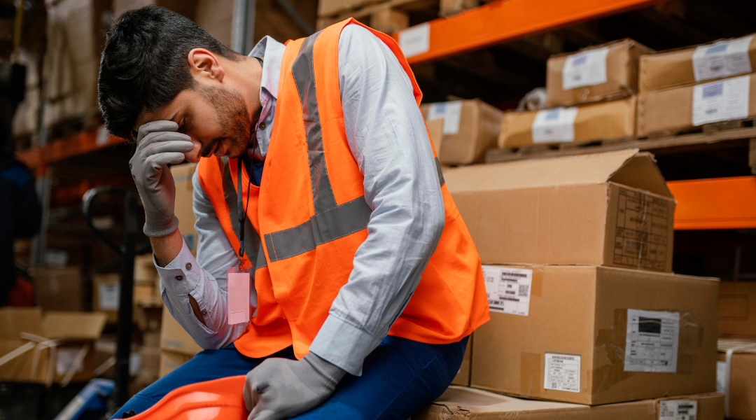 manufacturing worker experiencing employee mental health in the workplace