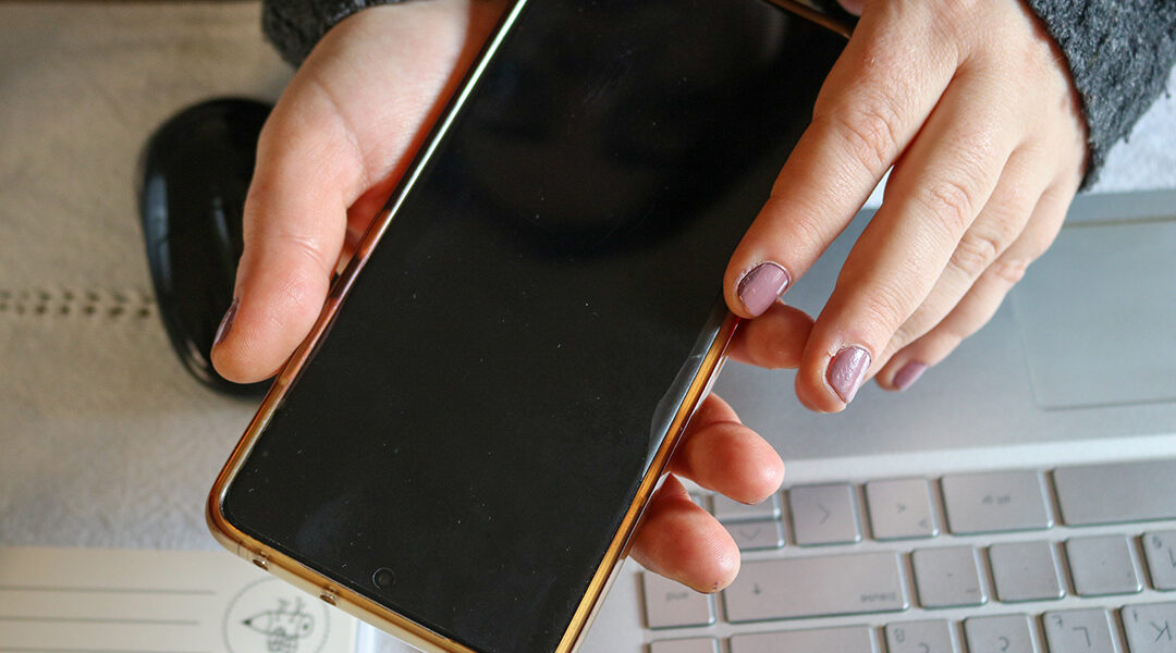 person holding cell phone