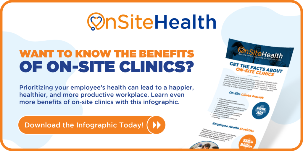 Want to know the benefits of on-site clinics? Download your infographic today.